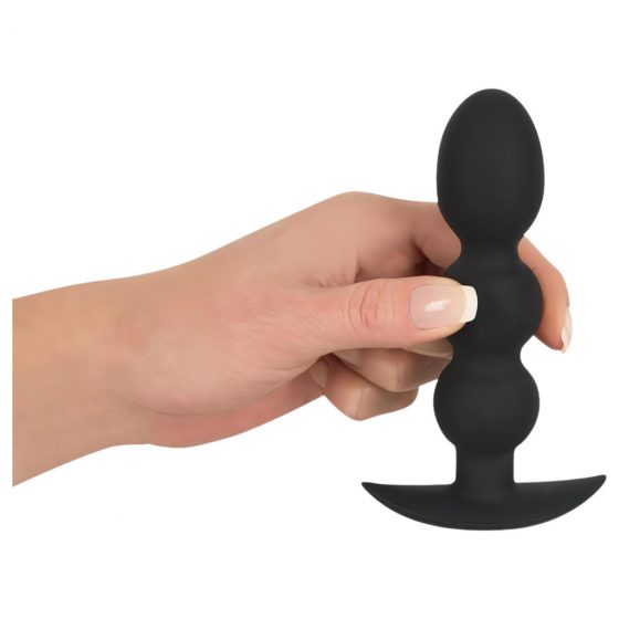 Black Velvet Heavy - análne dildo s guličkami a hmotnosťou 145g (čierne)