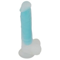   You2Toys - Glow in the Dark - svietiace dildo so semenníkmi a prísavkou