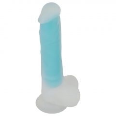   You2Toys - Glow in the Dark - svietiace dildo so semenníkmi a prísavkou