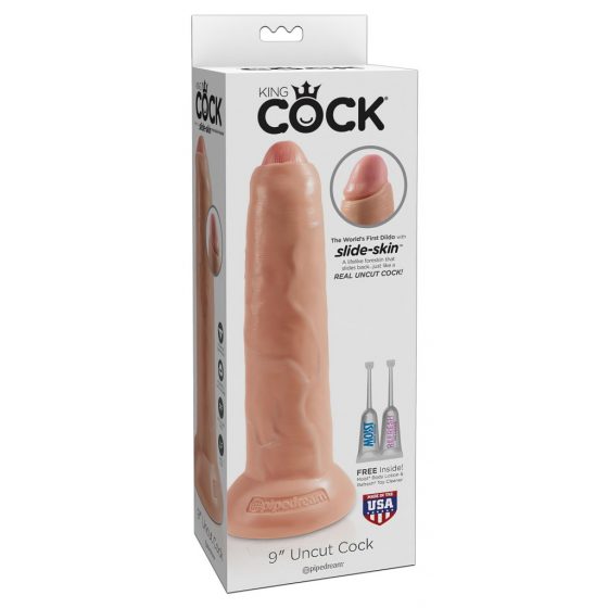 King Cock 9 - realistické dildo (23 cm) - prírodná farba