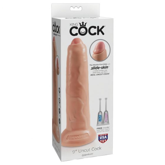 King Cock 9 - realistické dildo (23 cm) - prírodná farba