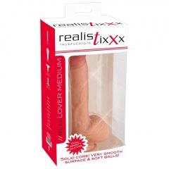   realistixxx real lover medium- realistické dildo s prísavkou (22cm) - telová farba