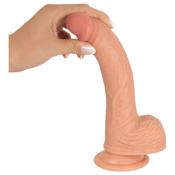 realistixxx real lover medium- realistické dildo s prísavkou (22cm) - telová farba