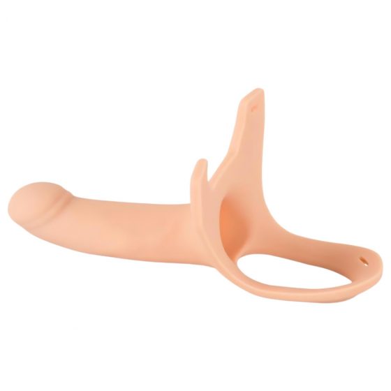 You2Toys Silicone Strap-on Medium - pripínacie duté dildo (strednej veľkosti) - telová farba