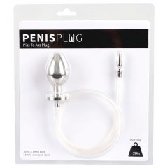   Piss to Ass Plug - dutý análny plug s dilatátorom močovej trubice