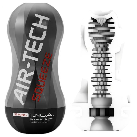 TENGA Air-Tech Squeeze Strong - sací masturbátor (čierny)