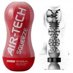   TENGA Air-Tech Squeeze Regular - sací masturbátor (červený)