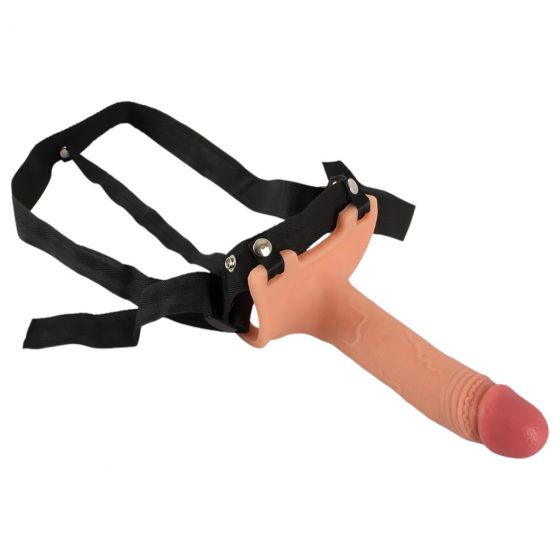 Realistixxx Strap-on - pripínacie, duté realistické dildo (telová farba)