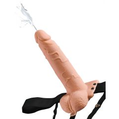   Fetish Strap-On 7,5 - strap-on, duté, striekajúce dildo (prírodné)