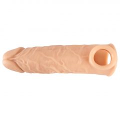   Realistixxx - návlek na penis s krúžkom na semenníky - 16cm (telová farba)