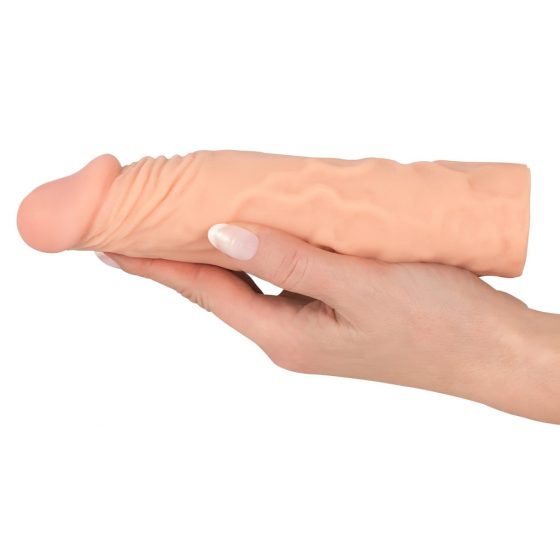 Nature Skin - predlžujúci, zhrubšujúci návlek na penis (19,5cm)