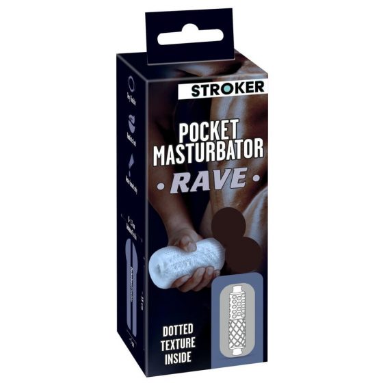 STROKER Rave - falošný masturbátor (priesvitný)