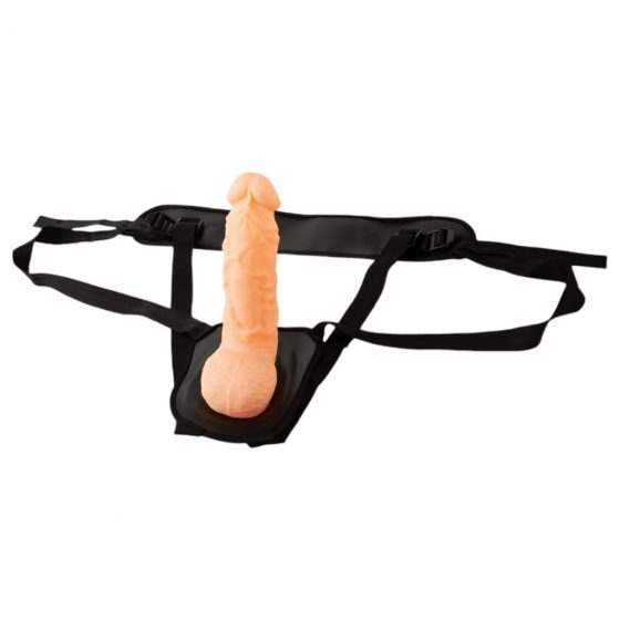 Excellent Power Erection Assistant Hollow Strap-On - duté pripínacie dildo (telová farba)