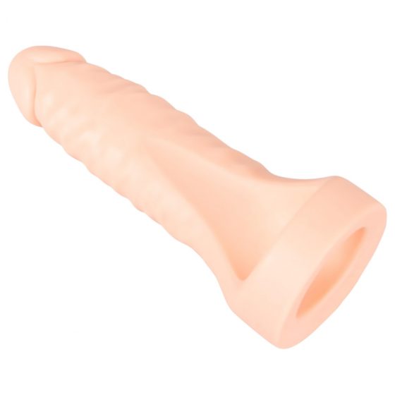 Realistixxx Double F - realistické dildo s krúžkom na penis (prírodné)