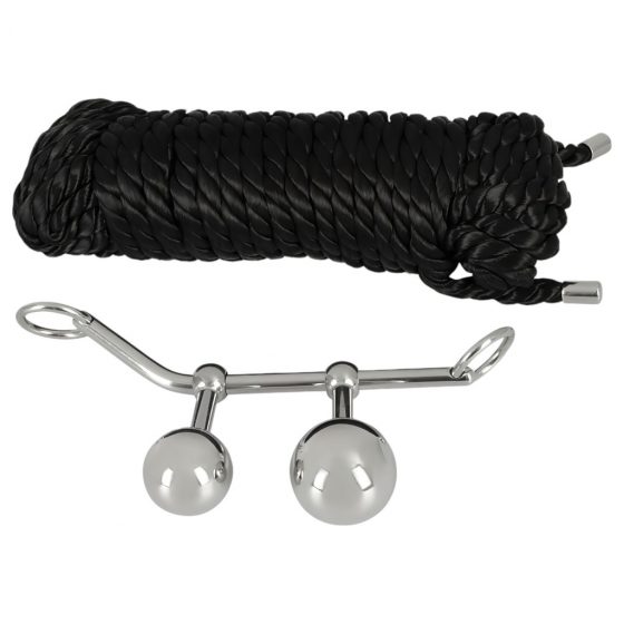 You2Toys Bondage Plugs - kovové expandujúce guličky (149g) - strieborné