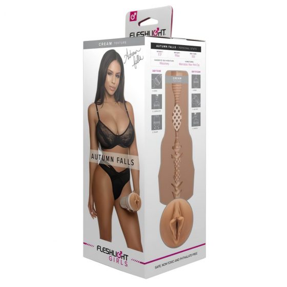 Fleshlight Autumn Falls Cream - realistická vagína (telová farba)