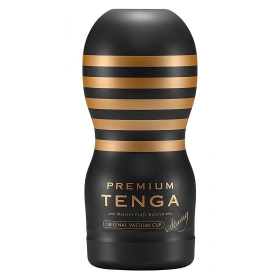 TENGA Premium Strong - jednorazový masturbátor (čierny)