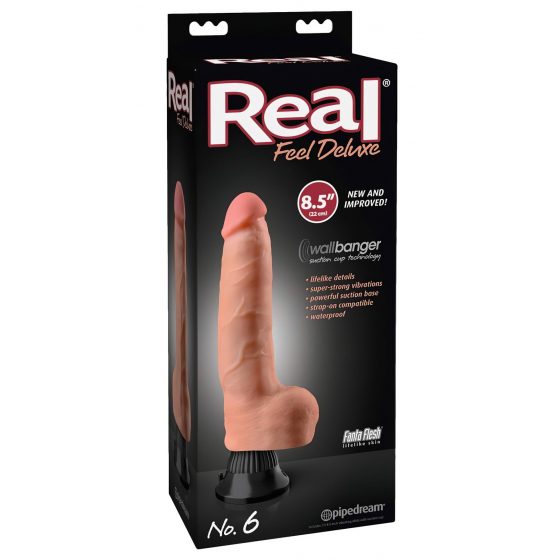 Real Feel Deluxe No.6 - vibrátor na semenníky (prírodný)