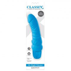   Classix Mr. Right - silikónový vibrátor na penis pre začiatočníkov (modrý)