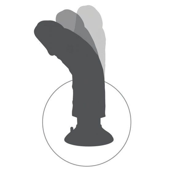 / King Cock 10 - flexibilné dildo s vankúšikmi (25 cm) - prírodné