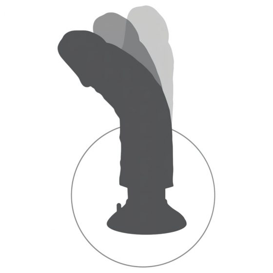 / King Cock 10 - flexibilné dildo s vankúšikmi (25 cm) - prírodné