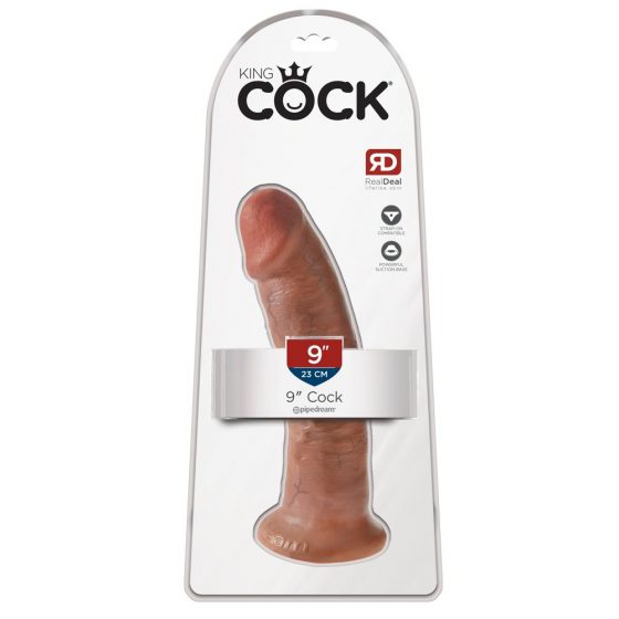 Pipedream King Cock - realistické dildo (23 cm) - tmavo telová farba