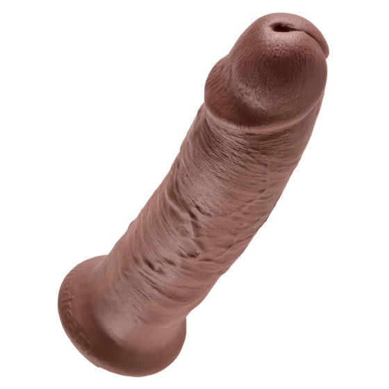 King Cock 10 - veľké dildo s prísavkou (25 cm) - hnedé