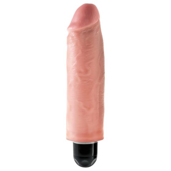 King Cock 6 Stiffy - vodotesný, realistický vibrátor (15 cm) - telová farba