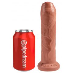 King Cock 7 - realistický dildo (18 cm) - tmavo prírodný