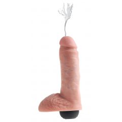   King Cock 8 - realistický striekajúci dildo (20 cm) - prírodný