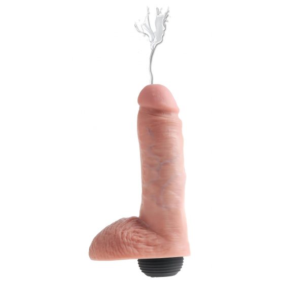 King Cock 8 - realistický striekajúci dildo (20 cm) - prírodný