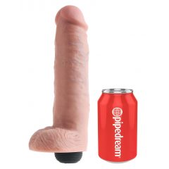   King Cock 10 - realistické striekajúce dildo (25cm) - telová farba