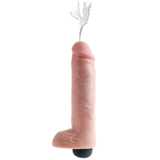 King Cock 10 - realistické striekajúce dildo (25cm) - telová farba