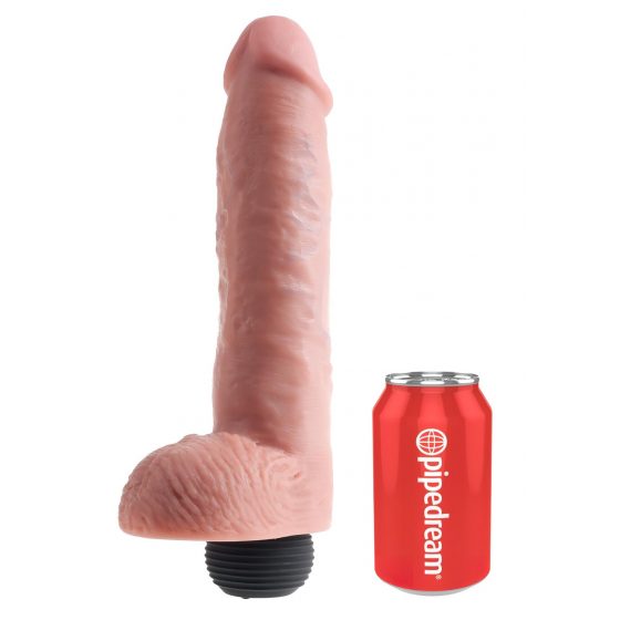 King Cock 11 - realistické striekajúce dildo (28 cm) - prírodné