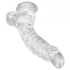 King Cock Clear 7,5 - upínacie, testikulárne dildo (19 cm)