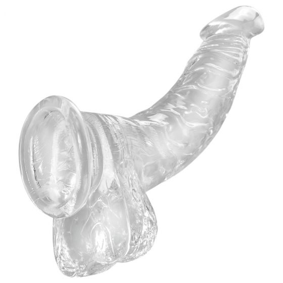 King Cock Clear 7,5 - upínacie, testikulárne dildo (19 cm)