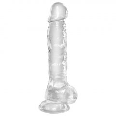   King Cock Clear 8 - upínací, testikulárny vibrátor (20 cm)