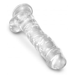   King Cock Clear 8 - upínací, testikulárny vibrátor (20 cm)