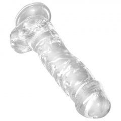   King Cock Clear 8 - upínací, testikulárny vibrátor (20 cm)