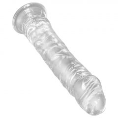 King Cock Clear 8 - prísavný, veľký dildo (20 cm)