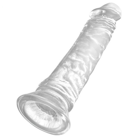 King Cock Clear 8 - prísavný, veľký dildo (20 cm)