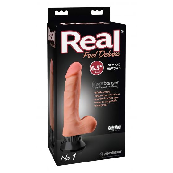 Real Feel Deluxe No.1 - vibrátor na semenníky (prírodný)