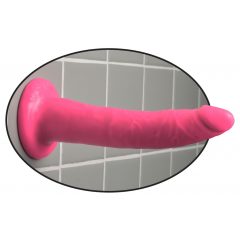   Dillio 7 - prísavkový, realistický dildo (18 cm) - ružový