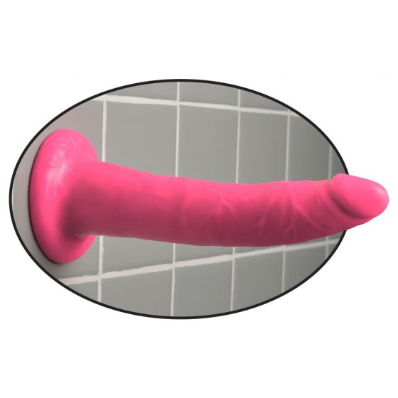 Pipedream Dillio 7 Inch Slim - realistické dildo s prísavkou (18cm) - ružové