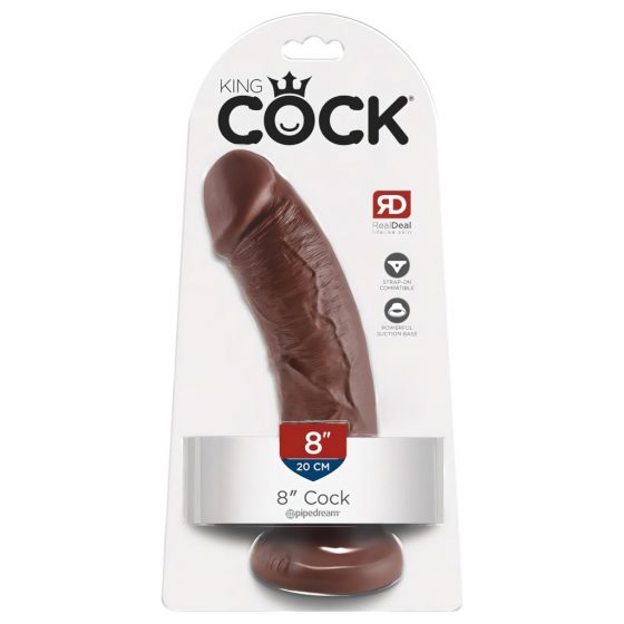 King Cock 8 dildo (20 cm) - hnedá