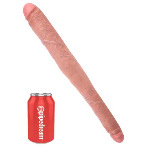 King Cock 16 Tapered - realistické dvojité dildo (41 cm) - prírodné