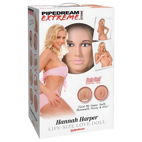 Pipedream Hannah Harper - gumová bábika v životnej veľkosti s 3D tvárou