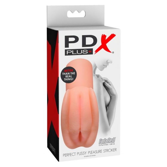 / PDX Pleasure Stroker - realistický falošný masturbátor na kundičku (prírodný)