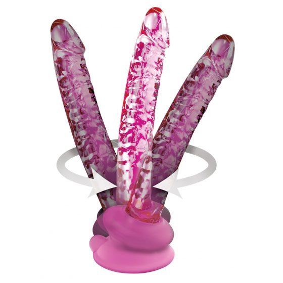 Icicles No. 86 - Penis sklenené dildo (ružové)