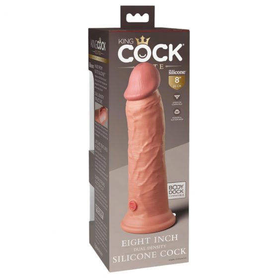 King Cock Elite 8 - realistické dildo (20 cm) - prírodné